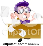 Poster, Art Print Of Boy With Glasses Working