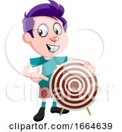 Poster, Art Print Of Boy With Target