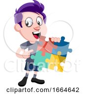 Boy Holding Puzzle