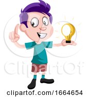 Boy With Lighting Bulb