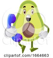 Poster, Art Print Of Avocado With Telephone