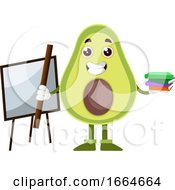 Poster, Art Print Of Avocado With Books