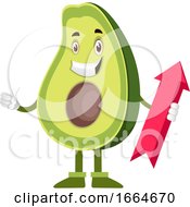Poster, Art Print Of Avocado With Arrow Sign