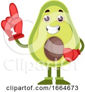 Poster, Art Print Of Avocado With Big Glove