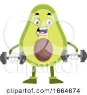 Avocado Lifting Weights by Morphart Creations