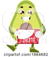 Poster, Art Print Of Avocado Holding Sale Sign