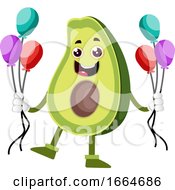Poster, Art Print Of Avocado With Balloons