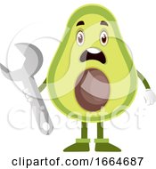 Poster, Art Print Of Avocado With Wrench