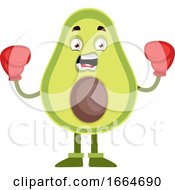 Poster, Art Print Of Avocado With Boxing Glove