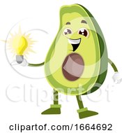 Poster, Art Print Of Avocado With Lighting Bulb