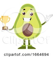 Poster, Art Print Of Avocado Holding Trophy