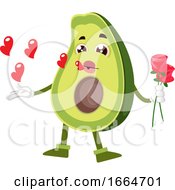 Poster, Art Print Of Avocado With Rose
