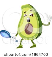 Poster, Art Print Of Avocado With Magnifier Tool