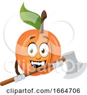 Poster, Art Print Of Apricot With Axe