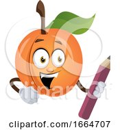 Poster, Art Print Of Apricot With Pen