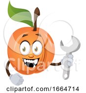 Poster, Art Print Of Apricot With Wrench
