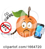 Poster, Art Print Of Apricot With No Wifi Signal
