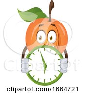 Poster, Art Print Of Apricot With Clock