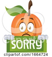 Poster, Art Print Of Apricot With Sorry Sign