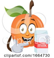 Poster, Art Print Of Apricot With Milk