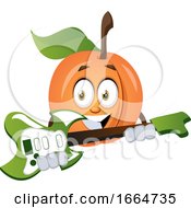Poster, Art Print Of Apricot Playing Guitar