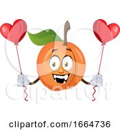 Poster, Art Print Of Apricot Holding Hearts