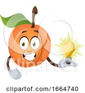 Poster, Art Print Of Apricot With Lighting Bulb