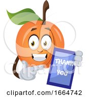 Poster, Art Print Of Apricot With Thank You Sign