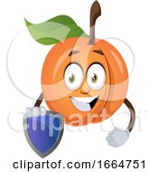 Poster, Art Print Of Apricot With Shield