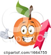 Poster, Art Print Of Apricot With Arrow Sign