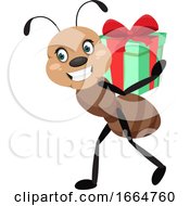 Poster, Art Print Of Ant Holding Present