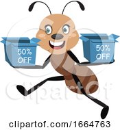 Poster, Art Print Of Ant With Boxes