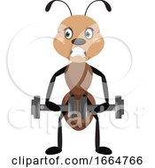Poster, Art Print Of Ant With Weights