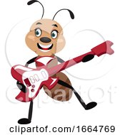 Poster, Art Print Of Ant Playing Guitar