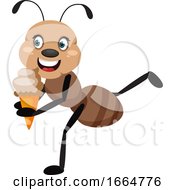 Poster, Art Print Of Ant With Ice Cream
