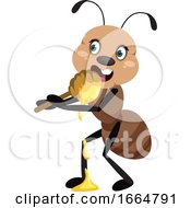 Poster, Art Print Of Ant Eating Honey