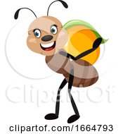 Poster, Art Print Of Ant With Peach