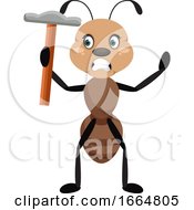 Poster, Art Print Of Ant With Hammer