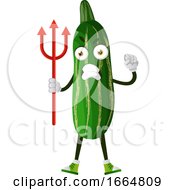 Poster, Art Print Of Cucumber With Devil Fork