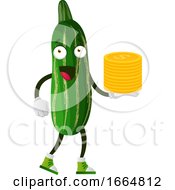 Poster, Art Print Of Cucumber With Coins