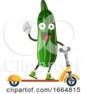 Poster, Art Print Of Cucumber On Scooter