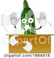Poster, Art Print Of Cucumber With Papers