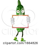 Poster, Art Print Of Cucumber Holding Plate