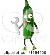 Poster, Art Print Of Cucumber With Wrench