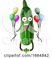 Poster, Art Print Of Cucumber With Balloons
