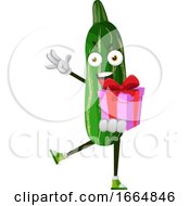 Poster, Art Print Of Cucumber With Gift