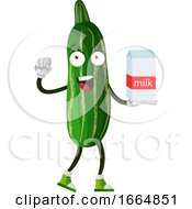 Poster, Art Print Of Cucumber With Milk