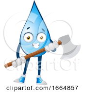 Poster, Art Print Of Water Drop With Big Axe