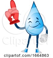 Poster, Art Print Of Water Drop With Winner Glove
