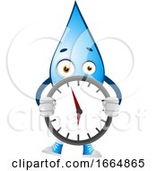 Poster, Art Print Of Water Drop Holding Clock